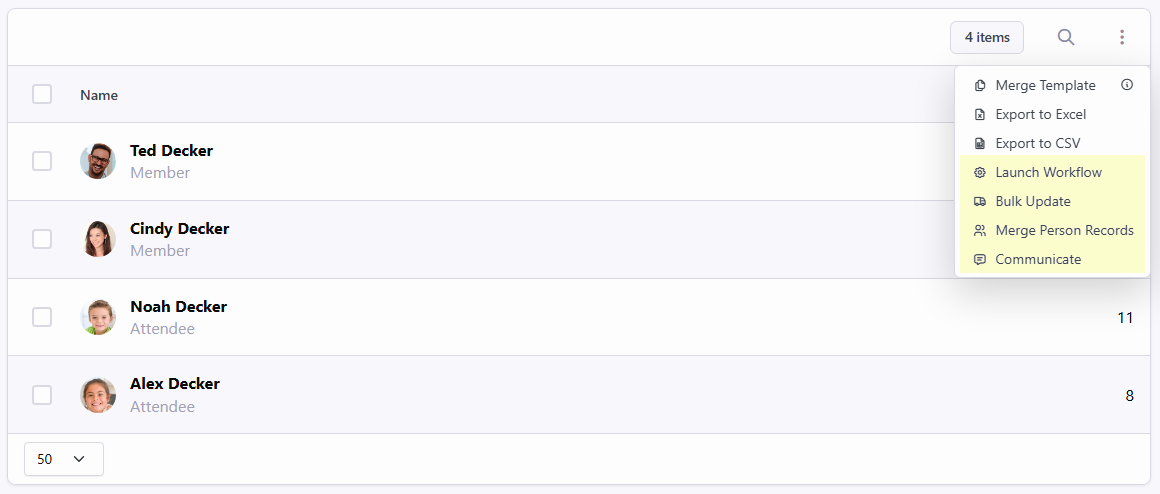 Person Report Features of the Dynamic Data Blocks